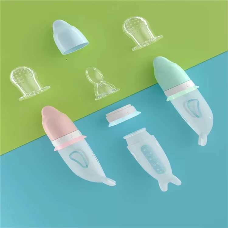Feeding Other Baby Baby Feeding Bottle Dolphin Silicone Rice Cereal Spoon Newborn Tableware Baby Goods Feeding Spoon Infant Utensils C2609231 - view 4