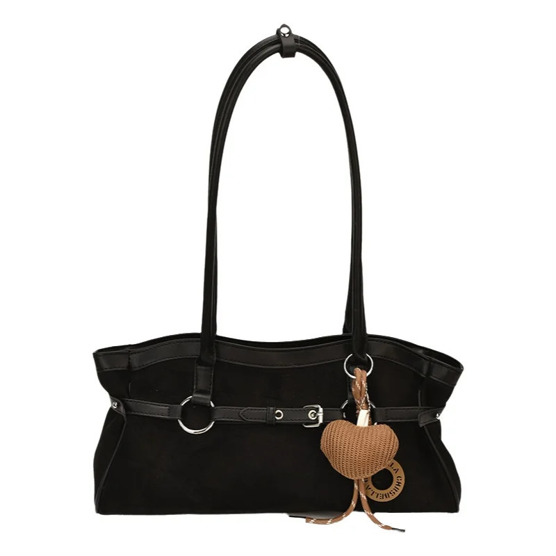 Womens Commuter Shoulder Bag 2026 Autumn Retro Suede Mermaid Large Capacity Tote Bag Casual Style PU Material Medium Siz... 260924 - view 7