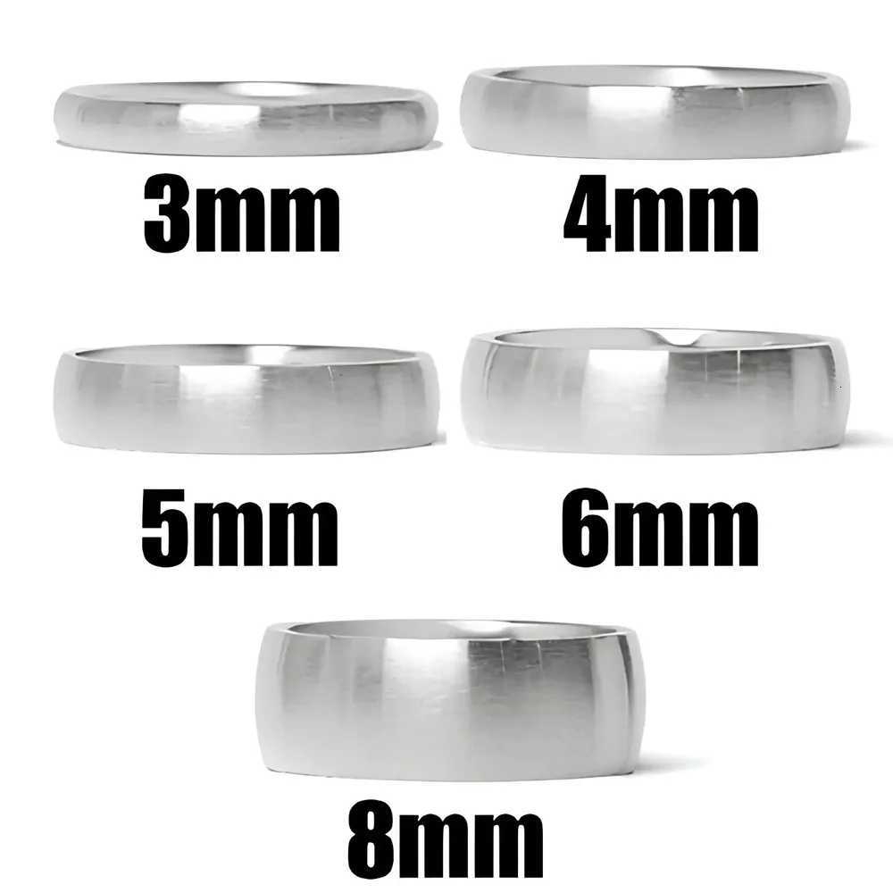 Rings Surgical 316L Stainless Band Steel Brushed Band Rings Industrial Wedding Jewelry for Men Women Biker Stackable Rings Accessories N260924 - view 3