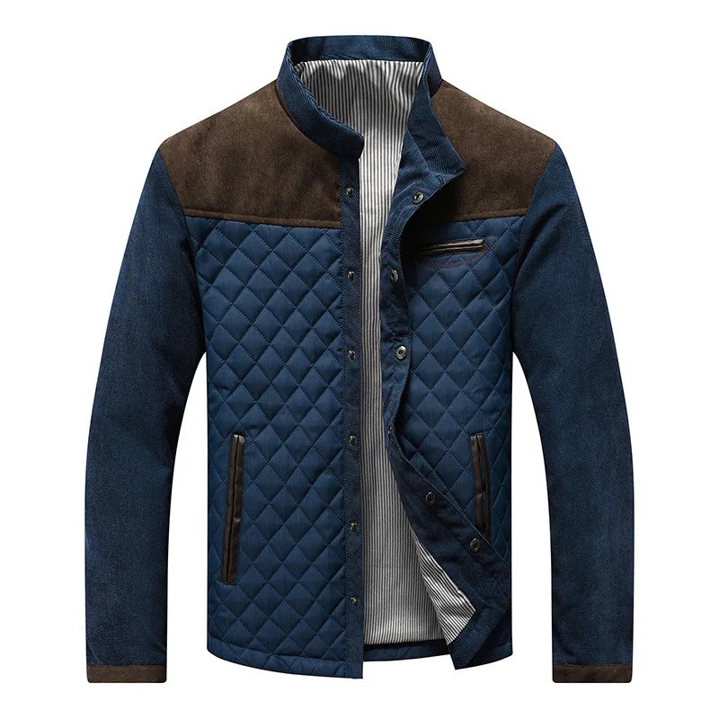 Spring Autumn Stand Collar Men Fashion Jackets Patchwork Slim Fit Casual Outwear Coats Male Vintage Baseball Jacket Outdoor Tops 260923