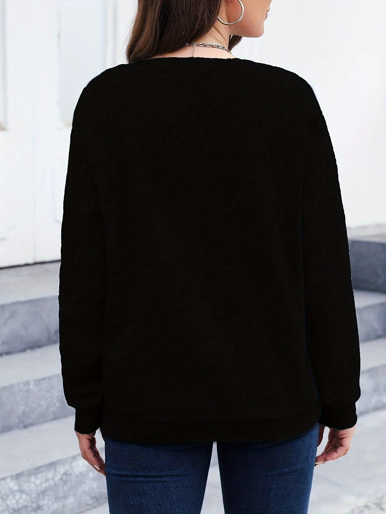 Loose Sweatshirt Casual Long Sleeve Women Autumn and Winter Comfortable Pullover Crewneck Loose Female Clothes Graphic Y2K Top 260923 - view 5
