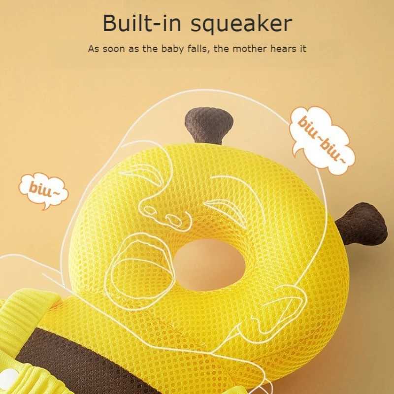 Slings Backpacks Carriers 20x30cm Learn Walk Head Protector Cushion Head Back Protector Baby Protect Pillow Anti Fall Backward Cap Carry Cartoon Bee C - view 5