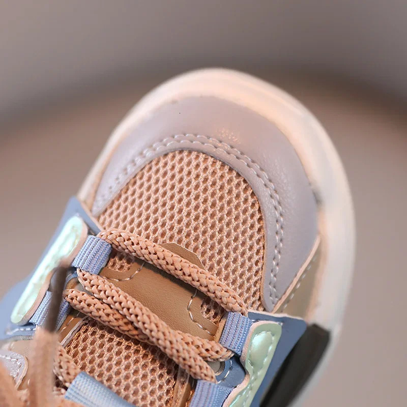 2026 Children Fresh Mesh Shoes Pink Girls Sneakers Spring Fashion Kids Shoes Gray Boys Casual Flat Heel Shoes Student F01221 260922 - view 6