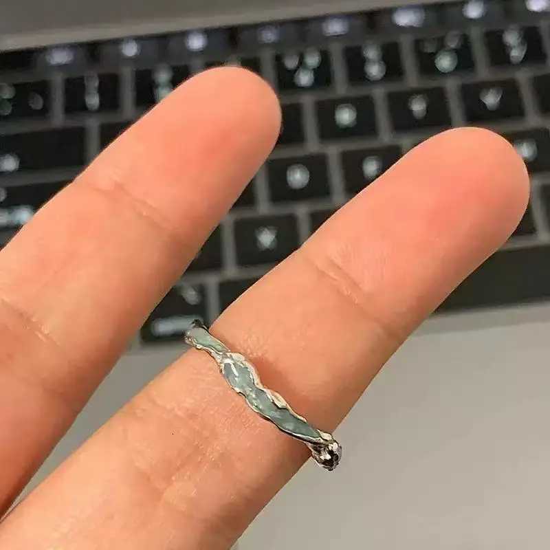 Rings 925 Sterling Silver Band Luxury Quality Jewelry Irregular Drop Glue Adjustable Rings For Women Accessories Jewellery Argent 925 N260924 - view 3