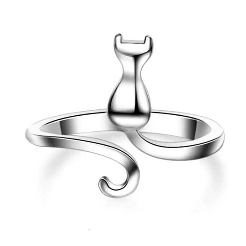 Sterling Band Rings Silver 925 Cat Rings For Women Engagement Luxury Designer Jewelry Female Offers With Free Shipping URBABY Jewellery N260924 - view 6