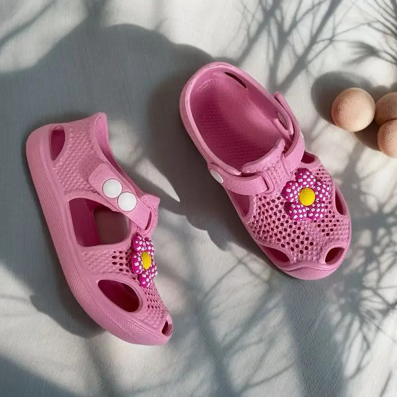 Girls' Floral Toddler Learning Shoes Lightweight Breathable EVA Hole-Patterned Sandals - Cute Versatile Beach Daily Wear Baby 260923 - view 5