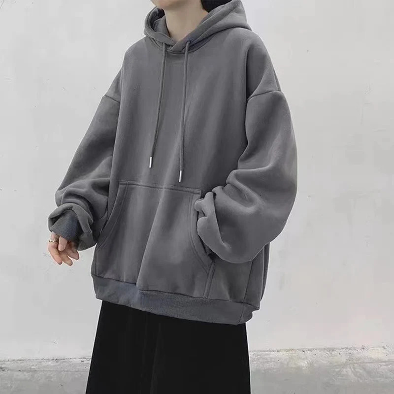 Men And Womens Oversized Sweatshirts Casual Autumn Winter Hoodie Hooded Long Sleeves Loose Pocket Warm Thick Hoodies 260924 - view 5