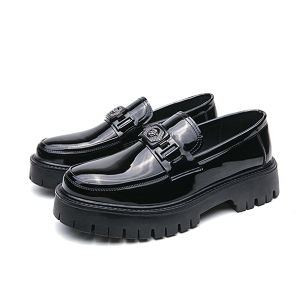 Classic hot selling spring set with shiny black raised leather shoes, fashionable formal business shoes 8806 - view 3