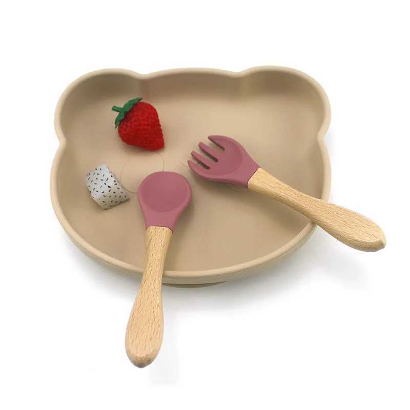 Baby Feeding Other Custom Name Personalized Baby Bamboo Fork Silicone Wooden Feeding Spoon Toddlers Infant Feeding Accessories Organic BPA Free C26092 - view 6