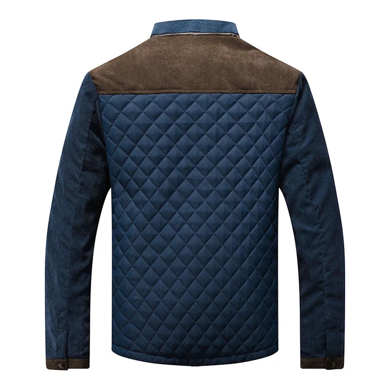 Spring Autumn Stand Collar Men Fashion Jackets Patchwork Slim Fit Casual Outwear Coats Male Vintage Baseball Jacket Outdoor Tops 260923 - view 3