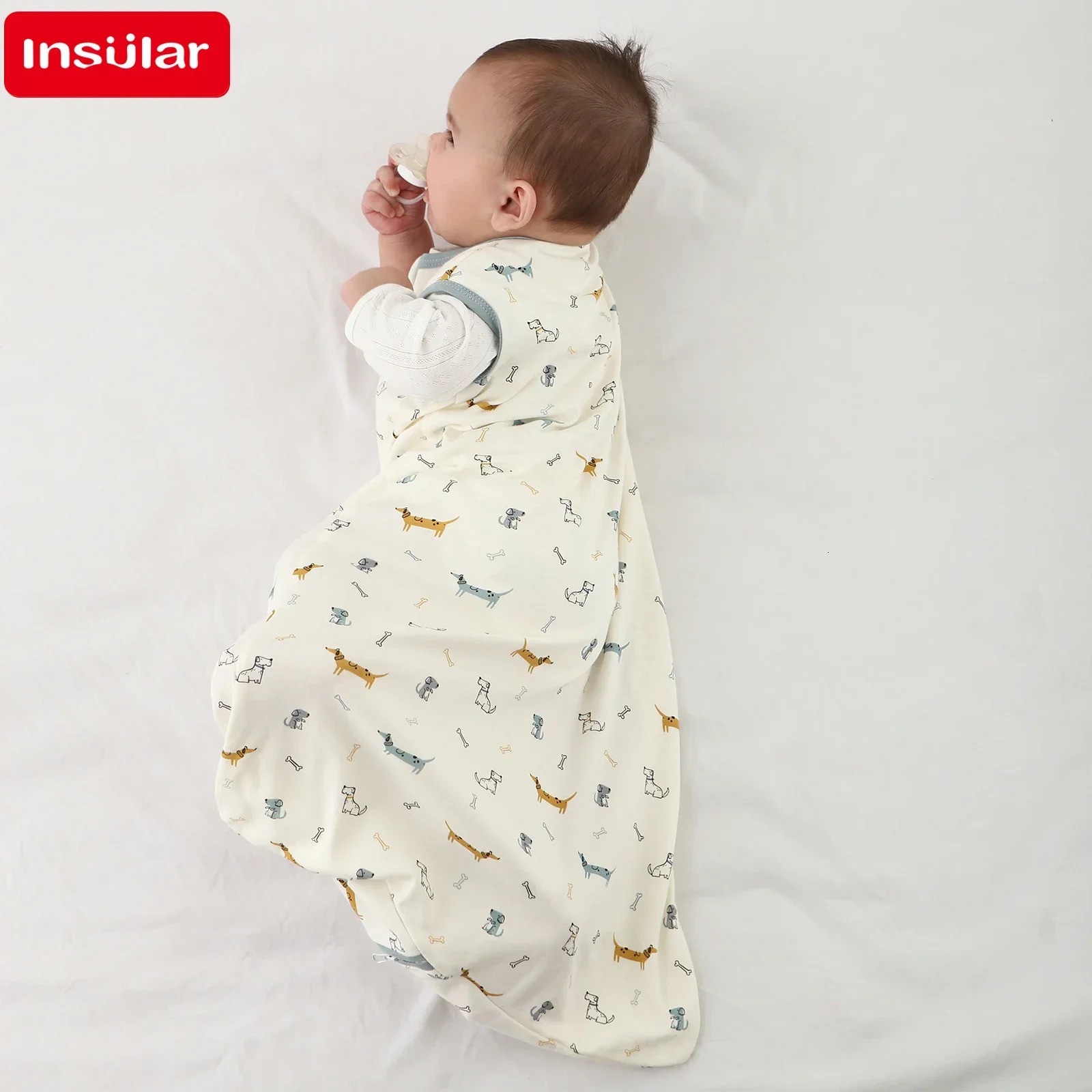 Baby Sleeping Bag born Baby Anti-shock Sleeping Bag Pajamas Baby Pajamas Light Zipper Crawling Suit Anti-kick Cartoon Animal 260920 - view 4