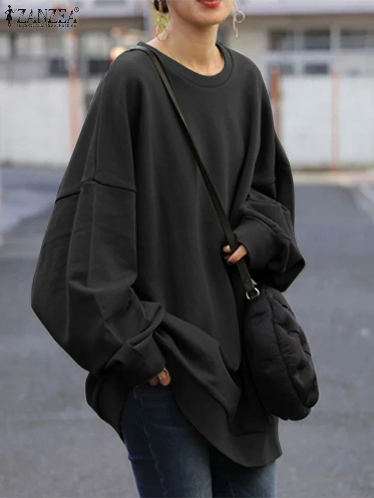 ZANZEA Streetwear Long Sleeve Pullover Tops Women Autumn Loose Oversize Hoodies Korean Fashion Casual Sweatshirts 260924 - view 3