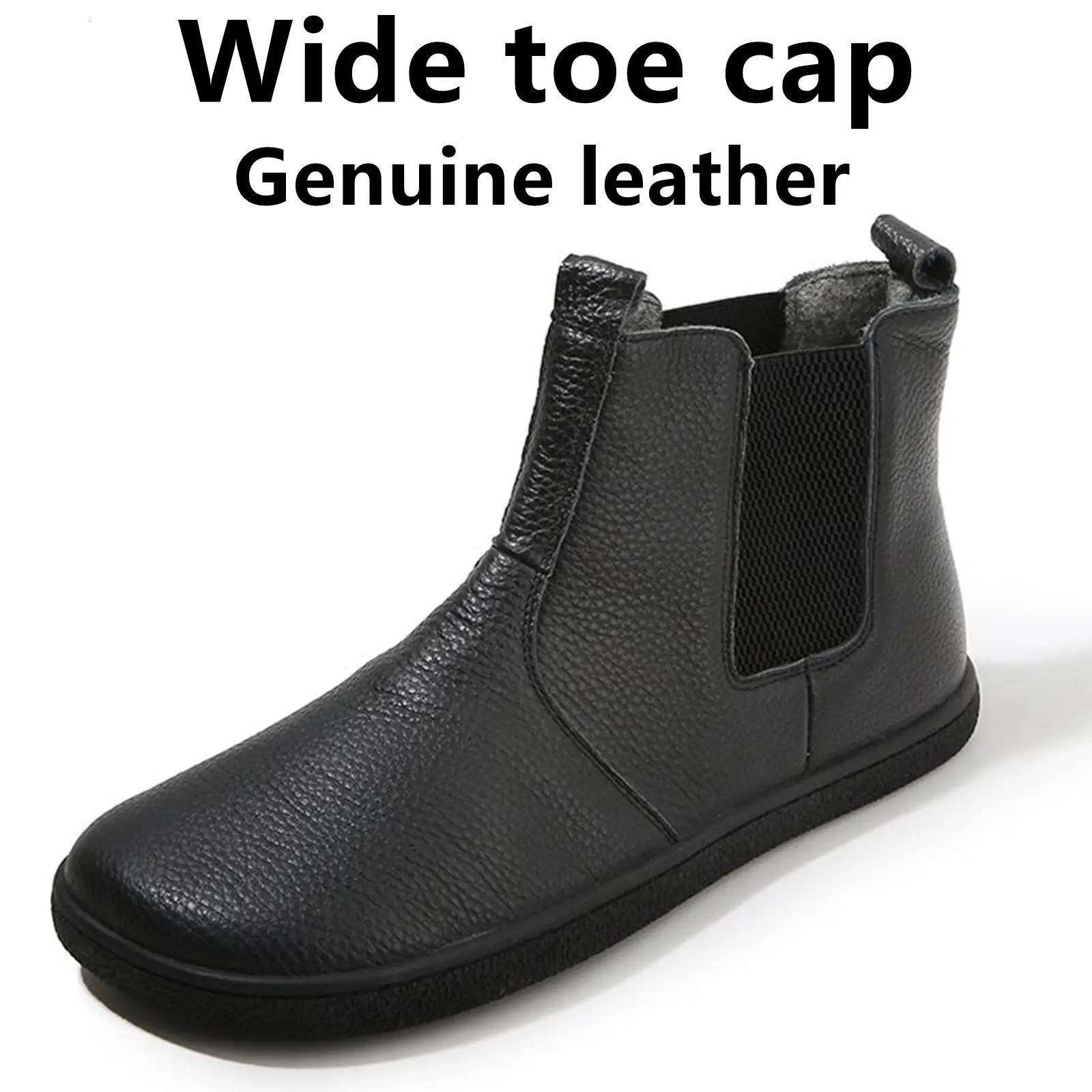 Barefoot Leather Boots With Wool Linning Inside For Women man Zero Drop Wider Toes Box 260922