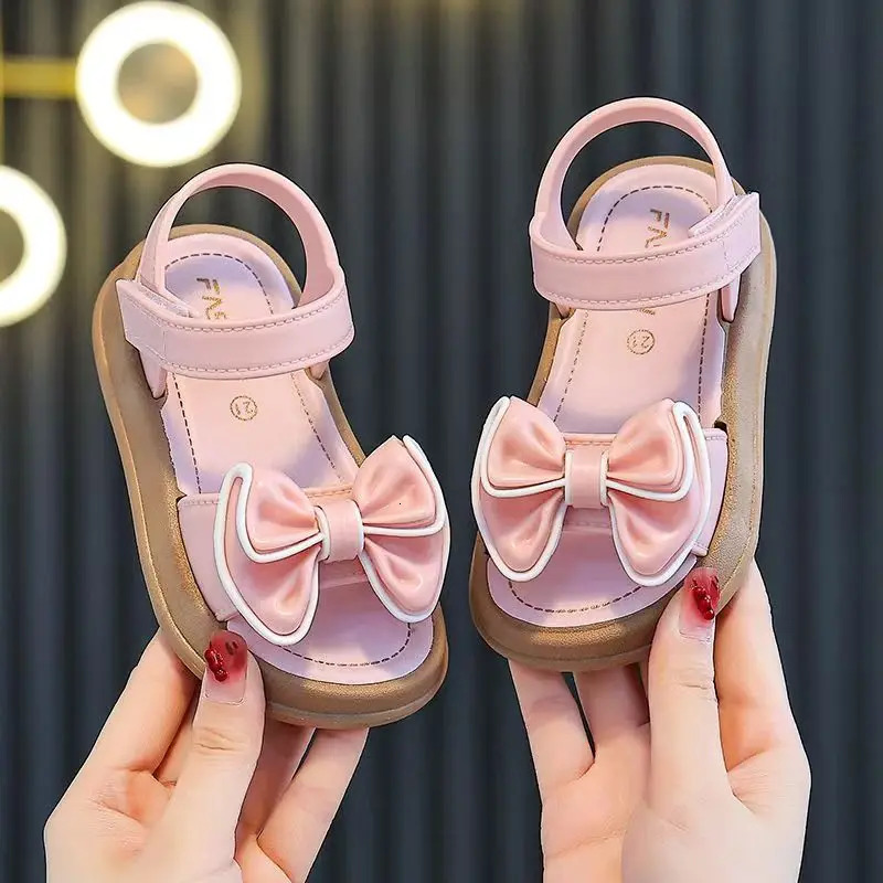 Fashionable Girls Sandals Summer Bow Princess Sandals 3-14 Years Old Students Children Outside Wearing Versatile Sandals 260923 - view 5
