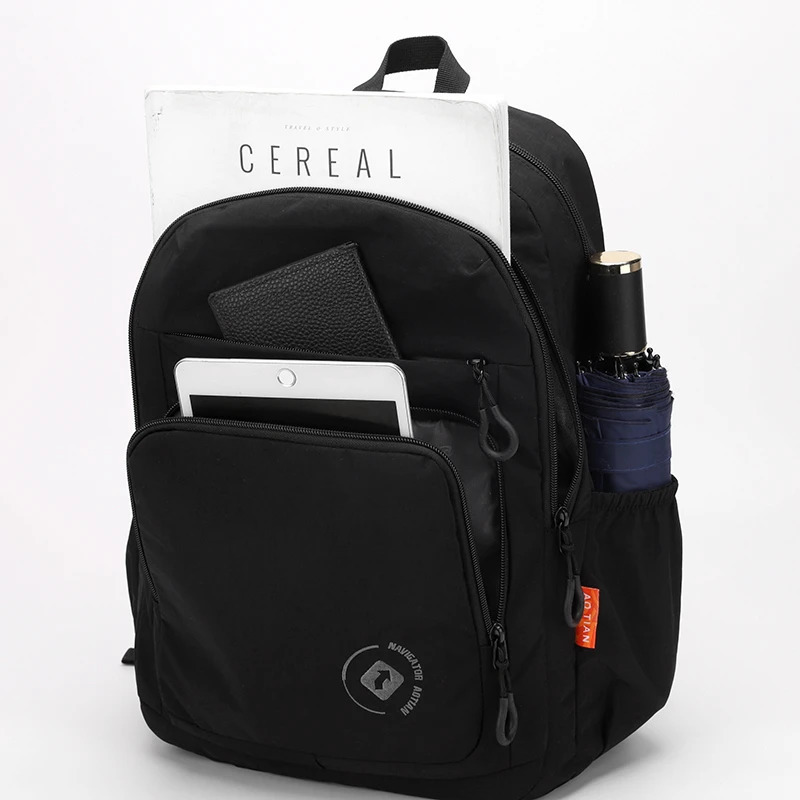 Large Capacity Casual Commuter Travel Unisex Backpack MultiPocket Lightweight Laptop Bag Student Bookbag Nylon Material 260924 - view 3