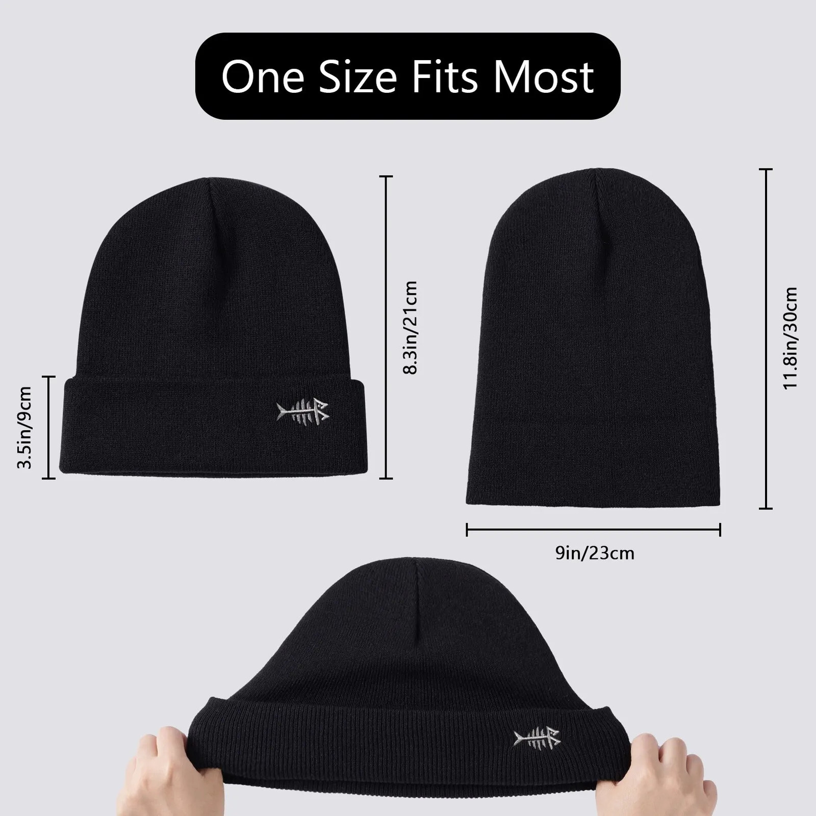 Bassdash Winter Stretchy Knit Beanie Hats Soft Warm for Men Women Lightweight Stylish Unisex Cuffed Beanies 260922 - view 4