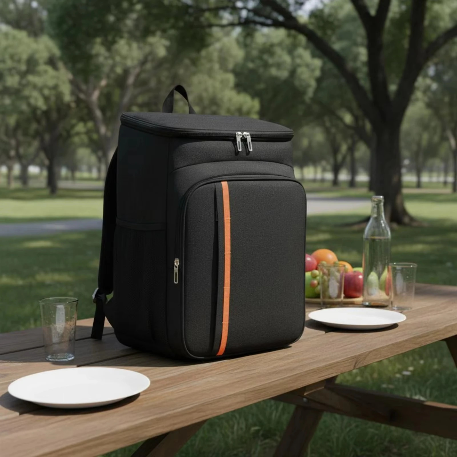 Large Insulated Cooler Backpack Portable Water Repellent Thermal Food Bag with Double Zippers for Outdoor Picnic Camping Travel 260923