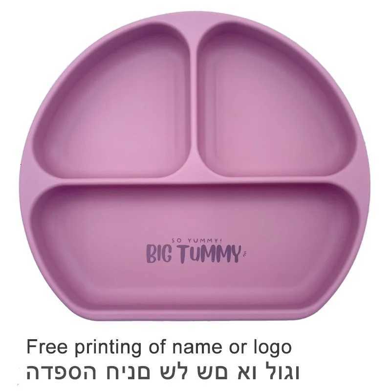 Baby Feeding Other 6Pcs/4Pcs Baby Feeding Set Silicone Tableware Custom Personalized Name Suction Plate Bowls Spoon Fork Bib First Stage Self Feed C26 - view 5