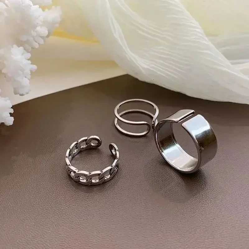 Punk Band Fashionable Rings 3/4Pcs Style Butterfly Metal Rings Set For Women Parties Festivals Gifts Daily Versatility Jewelry 20234 N260924 - view 7