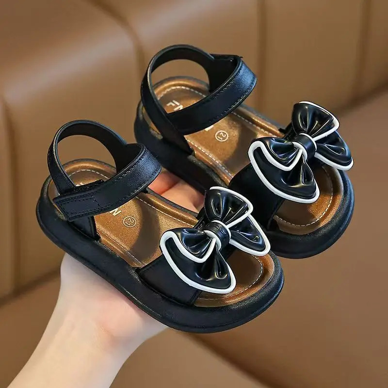 Fashionable Girls Sandals Summer Bow Princess Sandals 3-14 Years Old Students Children Outside Wearing Versatile Sandals 260923 - view 7