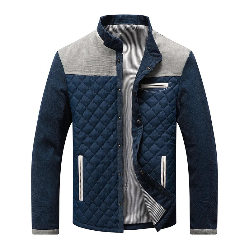 Spring Autumn Stand Collar Men Fashion Jackets Patchwork Slim Fit Casual Outwear Coats Male Vintage Baseball Jacket Outdoor Tops 260923 - view 4