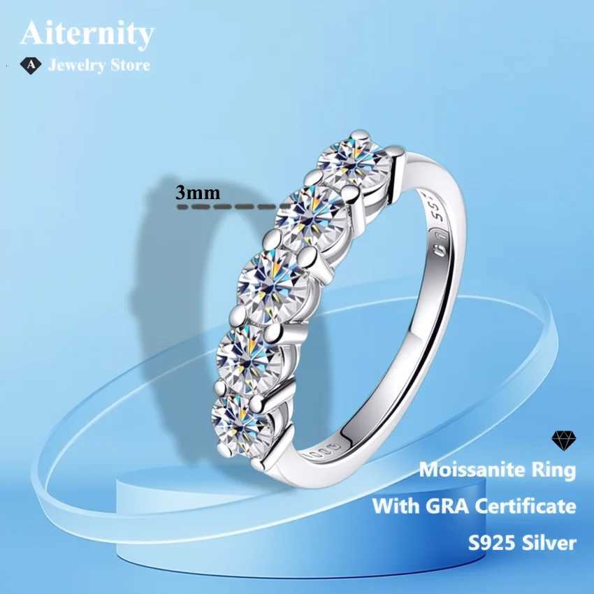 Moissanite Band Rings D VVS1 Ring 925 Sterling Sliver With GRA Certificate Eternity Band Wedding Engagement Rings For Women And Men N260924 - view 3