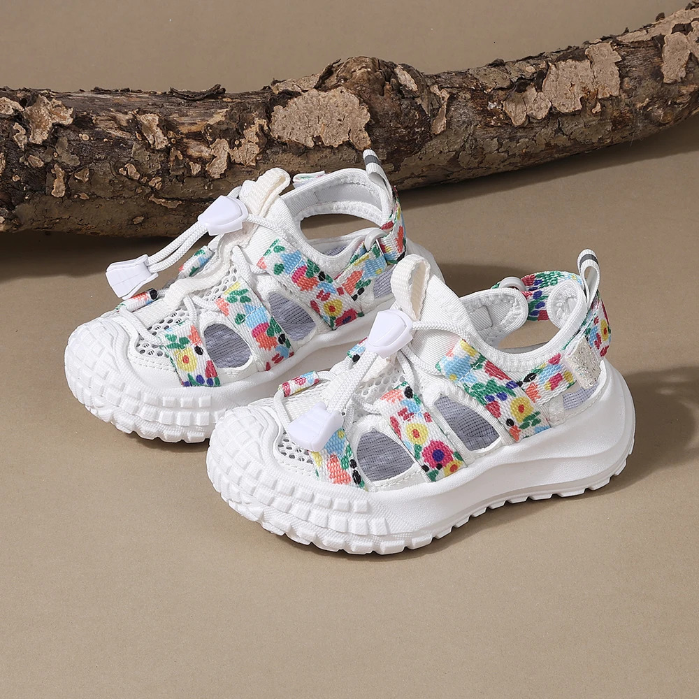 Summer Children Sandals For Girls Mesh Breathable Kids Sport Shoes Soft Sole Toddler Girls Beach Sandals EU 21-30 260922 - view 5