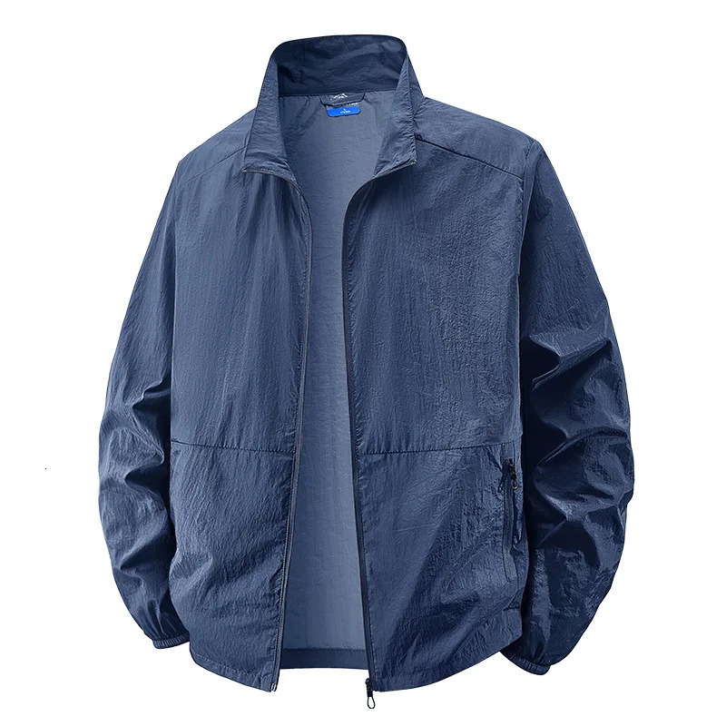 Men's Sun Protection Jacket Windbreaker Spring Summer Outdoor UV Jacket Loose Stand Collar Oversized Sunscreen Coat Fishing 260923 - view 3