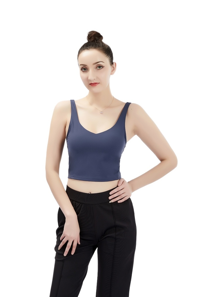 Stretchy Yoga * Wear Soft Breathable New Uback Quick Dry Padded Fitness Crop Tops Women Solid Vesttype Lycra Workout Sports Bras With Pads Ou - view 7