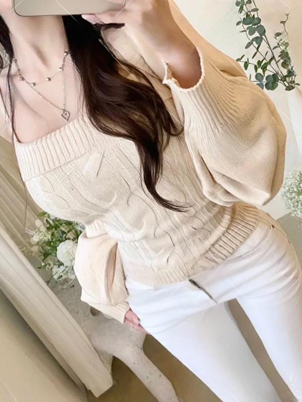 Dongda Gate New Style Pure Desire Slim Fit Knitted Long Sleeve Wrap Cardigan Two Piece Set Highlight Body Shape Sexy Fashion - view 6