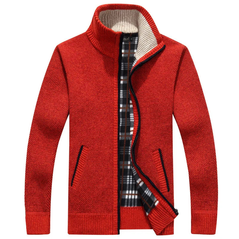 2026 Autumn Winter Men's Sweater Coat Faux Fur Wool Sweater Jackets Men Zipper Knitted Thick Coat Warm Casual Knitwear Cardigan 260922 - view 7