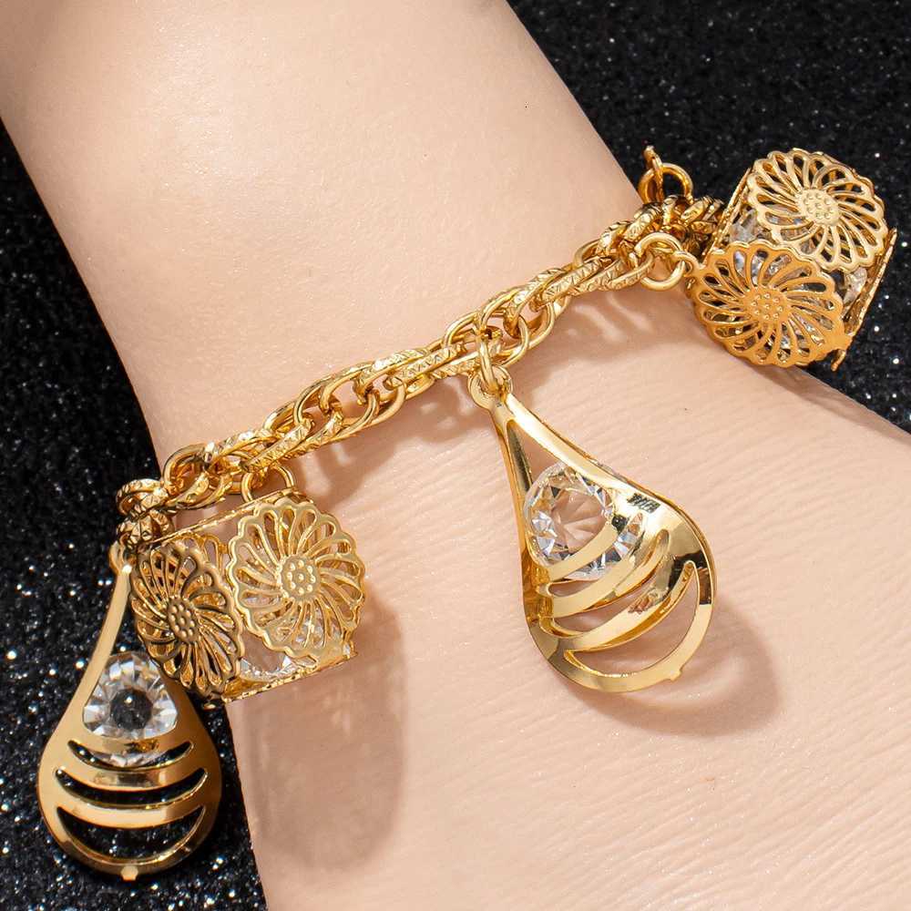 YMJewelry Water Drop Stainl Bangle Steel Hand Bracelet Gemstones Charm Bracelets for Wen Men Daily Off Wear for Friends Gifts N260924 - view 7