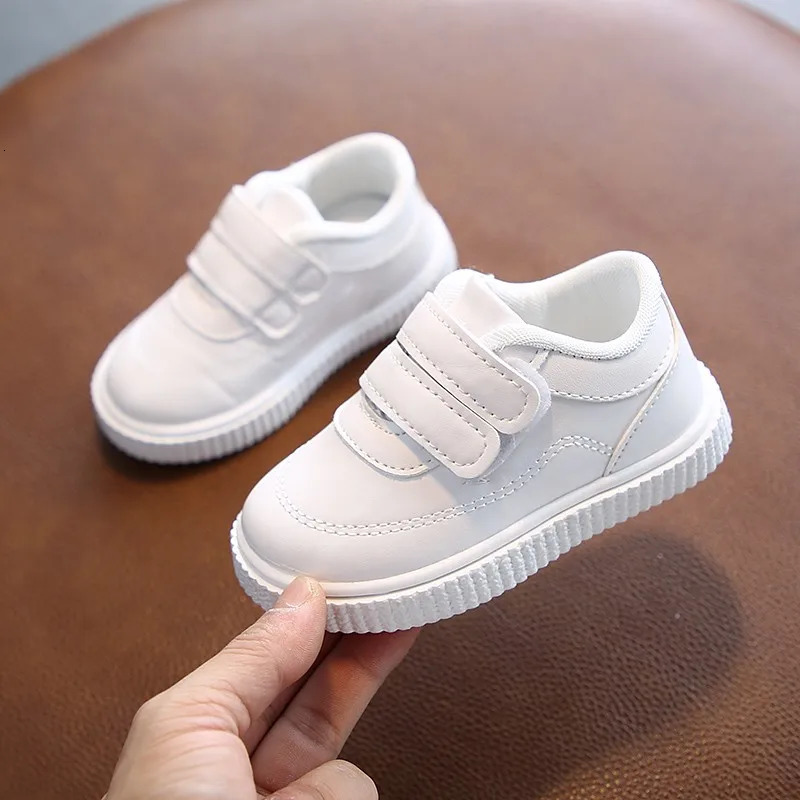 Kids Sneakers Girls Trainers Boys Shoes Children Leather Shoes White Black School Running Shoes Pink Sports Shoes Flexible Sole 260920 - view 5
