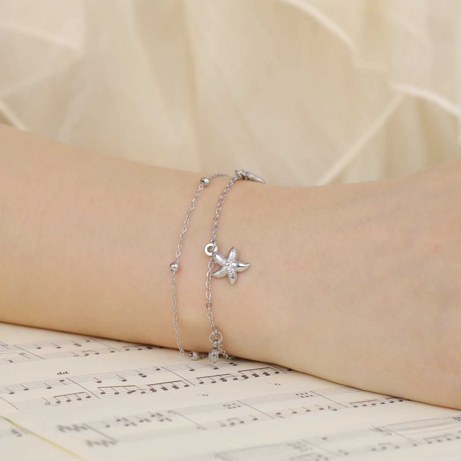 Charms Bangle Seashell Cazador Starfish Wen's Bracelet Stainl Steel Summer Beach Jewelry Hand Bracelet Gift Trend 2026 Wholes N260924 - view 5
