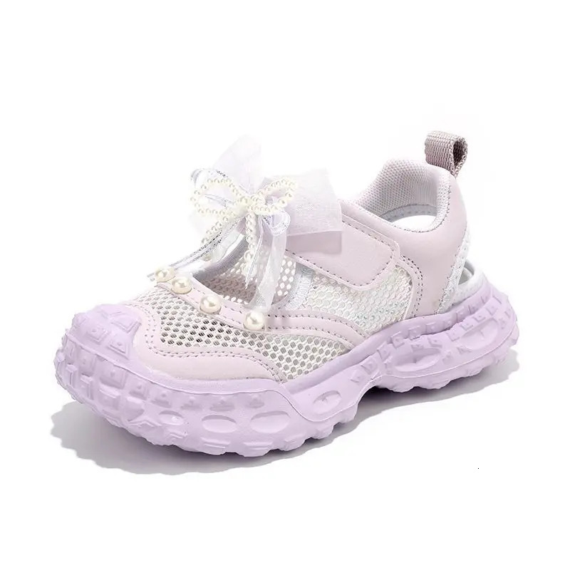 Girls' princess sandals summer 2026 children's Baotou foreign pearl single mesh shoes for children mesh sneakers 260923 - view 6