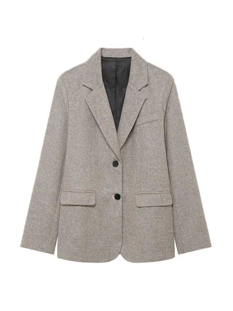 Women's Long Sleeve Blazer Coat Fashion Office Wear with Flap Pockets Casual Chic Outerwear Top 260924