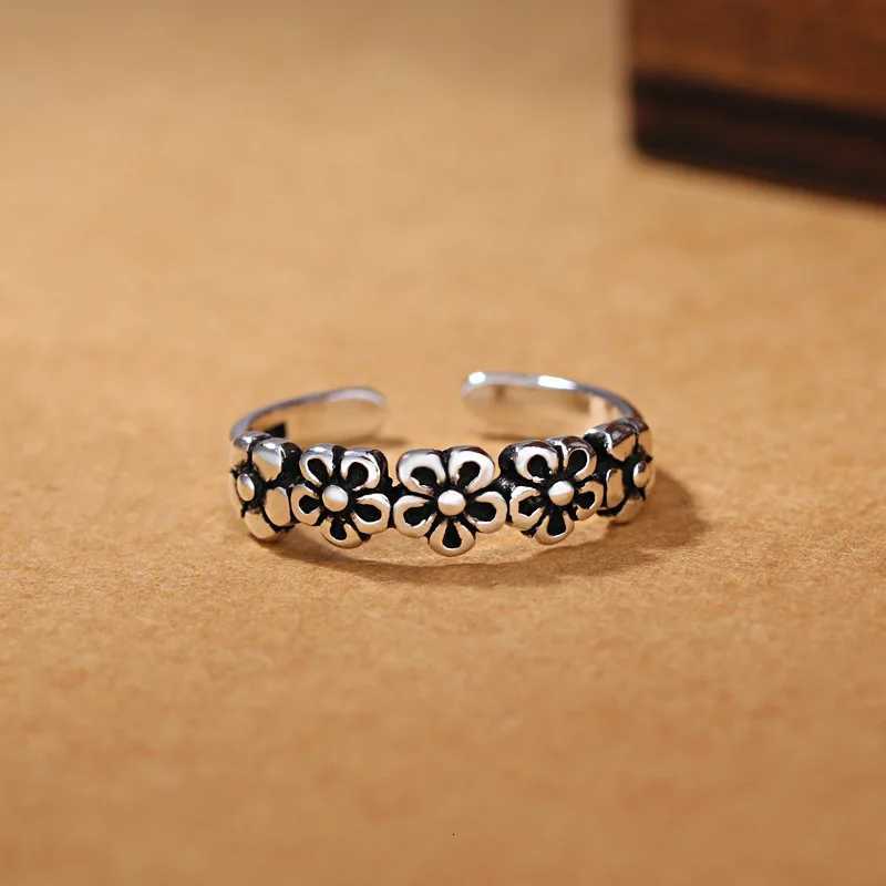 Sterling 925 Band Silver Rings Retro Flower Rings For Women Engagement Wedding Luxury Jewelry Accessories Envo Gratis Jewellery N260924