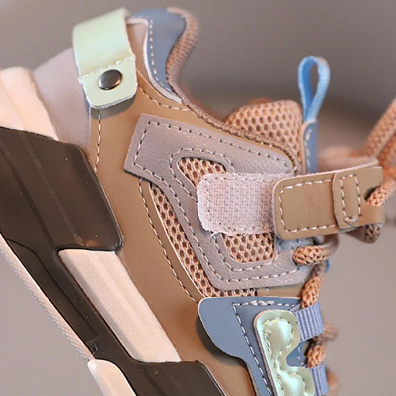 2026 Children Fresh Mesh Shoes Pink Girls Sneakers Spring Fashion Kids Shoes Gray Boys Casual Flat Heel Shoes Student F01221 260922 - view 5