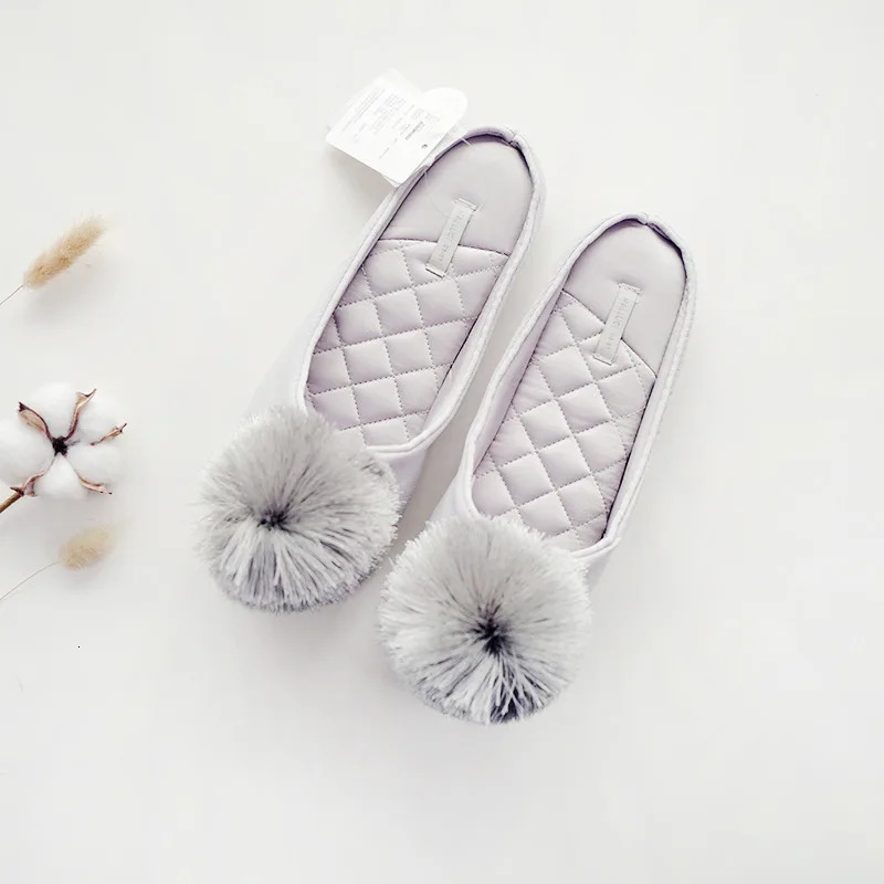 GKTINOO Autumn Winter Warm Women Home Slippers Soft Non-slip Indoor Shoes Cute House Slip On Flat Slides Ladies Fur Slippers 260918 - view 5