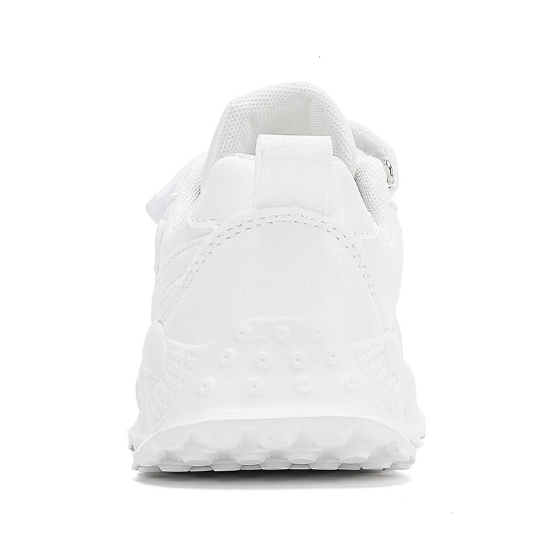 White Children's Leather Casual Shoes Boys Girls Outdoor Sports Running Sneakers Breathable Kids School Walking Non-Slip Tennis 260920 - view 6