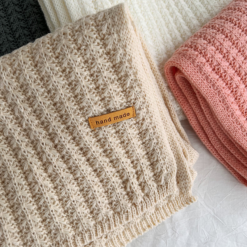 Japanese Style Solid Color Knitted Wool Scarf for Women, Autumn and Winter New Thickened Warm Student Cute Internet Celebrity Couple Neck Warmer - view 5