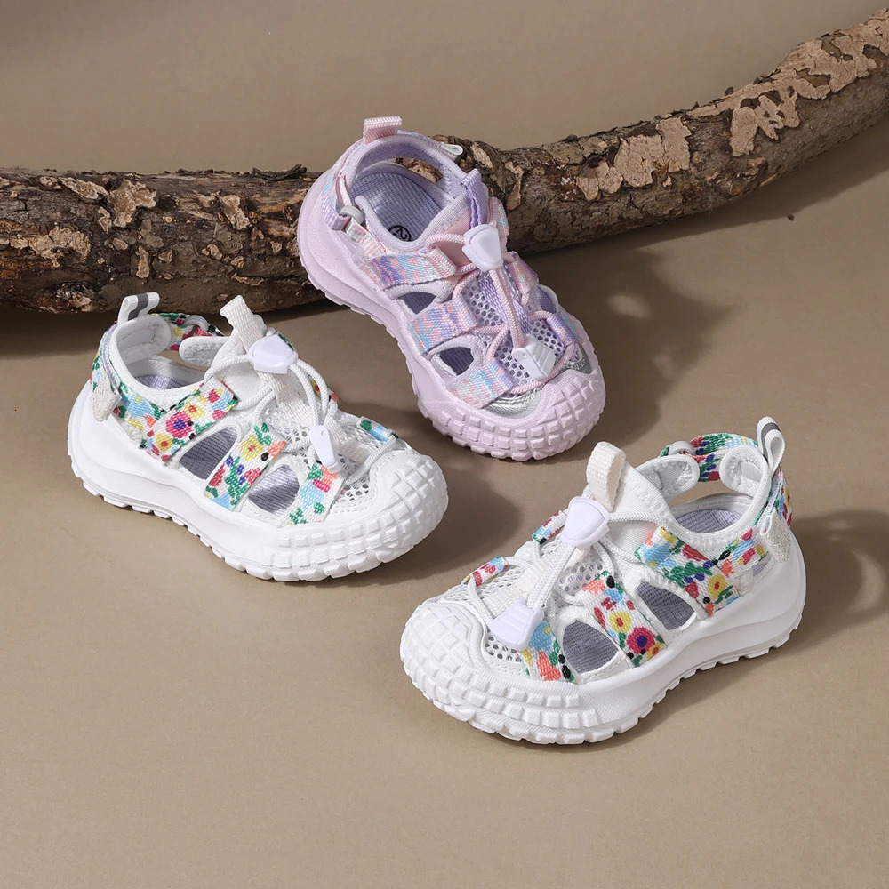 Summer Children Sandals For Girls Mesh Breathable Kids Sport Shoes Soft Sole Toddler Girls Beach Sandals EU 21-30 260922 - view 3