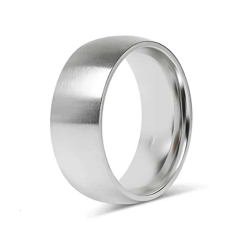 Rings Surgical 316L Stainless Band Steel Brushed Band Rings Industrial Wedding Jewelry for Men Women Biker Stackable Rings Accessories N260924 - view 4