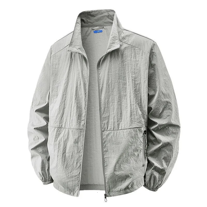 Men's Sun Protection Jacket Windbreaker Spring Summer Outdoor UV Jacket Loose Stand Collar Oversized Sunscreen Coat Fishing 260923 - view 6