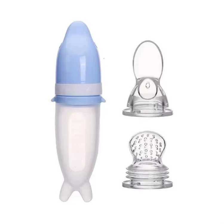 Feeding Other Baby Baby Feeding Bottle Dolphin Silicone Rice Cereal Spoon Newborn Tableware Baby Goods Feeding Spoon Infant Utensils C2609231 - view 3