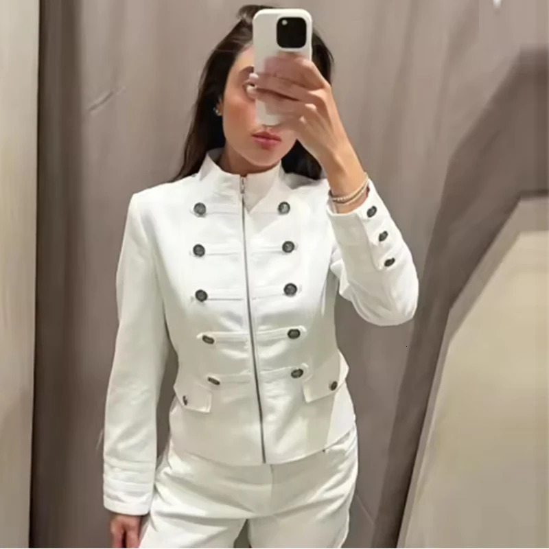 Womens Jackets 2026 Fashion Retro Napoleon Style Slim Autumn Warm Jackets Womens Chic Street Travel Holiday Coats 260924 - view 3