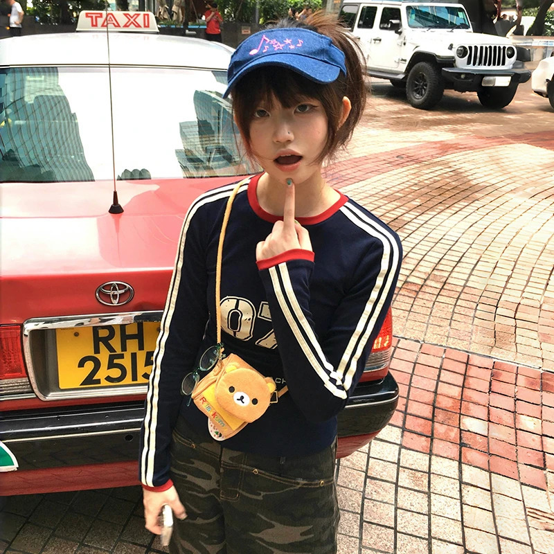 Karrram Japanese Y2k Letter Print T Shirt Vintage Harajuku Long Sleeve T-shirt American Retro Streetwear 2000s Aesthetics 260920 - view 6