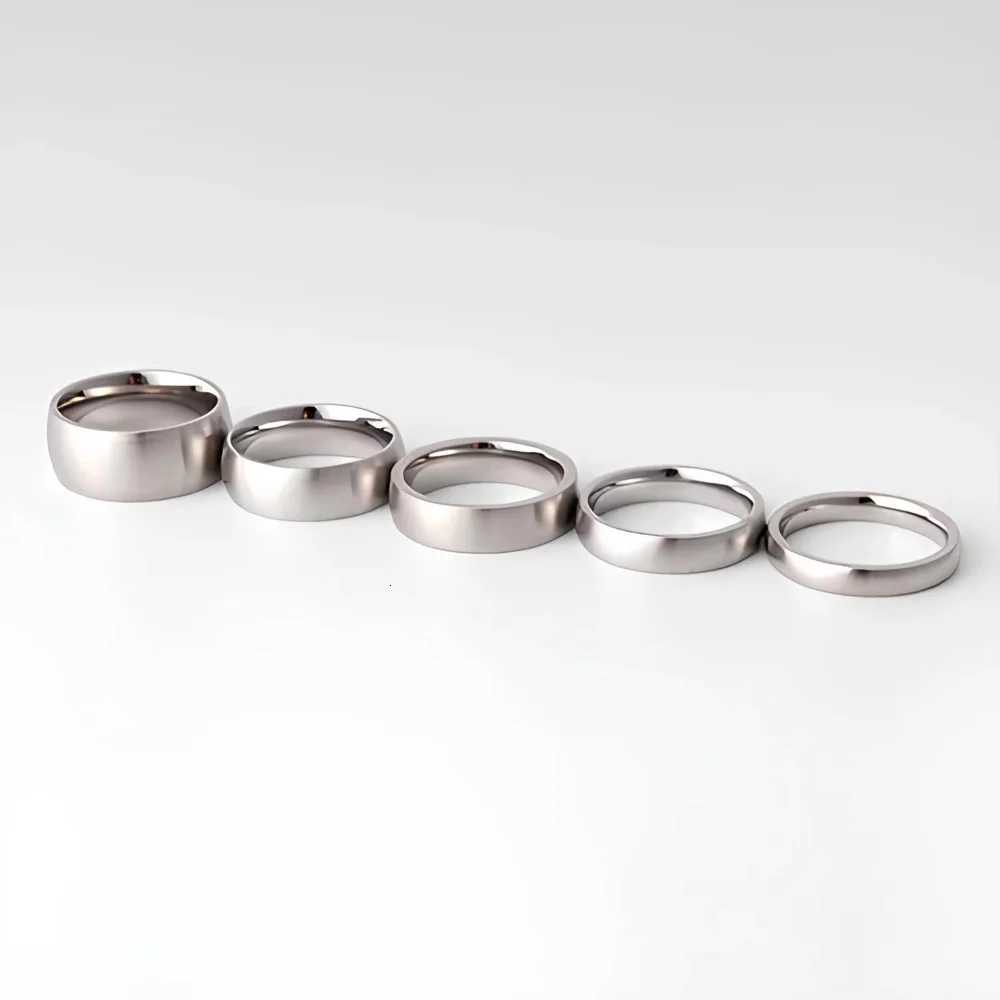 Rings Surgical 316L Stainless Band Steel Brushed Band Rings Industrial Wedding Jewelry for Men Women Biker Stackable Rings Accessories N260924 - view 5