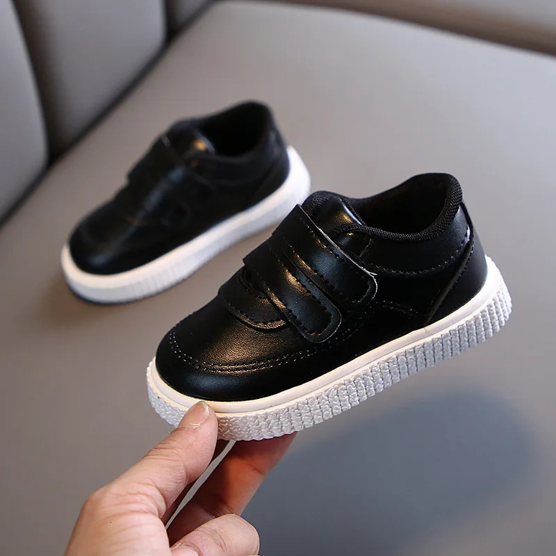 Kids Sneakers Girls Trainers Boys Shoes Children Leather Shoes White Black School Running Shoes Pink Sports Shoes Flexible Sole 260920 - view 4
