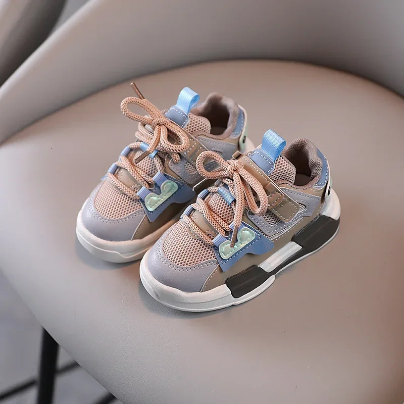 2026 Children Fresh Mesh Shoes Pink Girls Sneakers Spring Fashion Kids Shoes Gray Boys Casual Flat Heel Shoes Student F01221 260922 - view 4